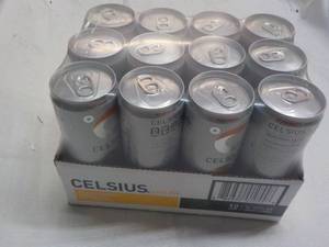lot 265 image: 12 pack Celsium Non Carbonated Peac...