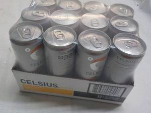lot 269 image: 12 pack Celsium Non Carbonated Peac...