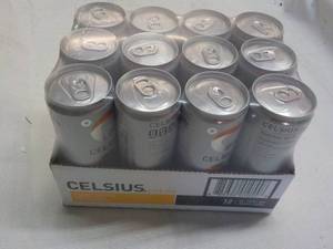 lot 270 image: 12 pack Celsium Non Carbonated Peac...