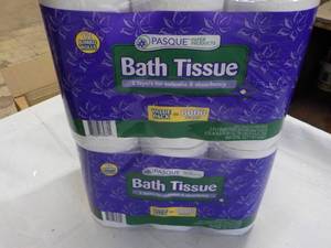 lot 279 image: 24 rolls Pasque 2 ply bath tissue...