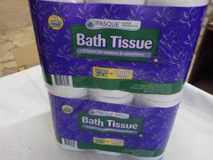 lot 284 image: 24 rolls Pasque 2 ply bath tissue...