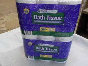 lot 285 image: 24 rolls Pasque 2 ply bath tissue...