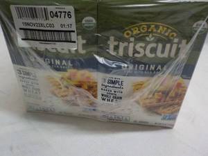 lot 51 image: 12 ct 9 oz Boxes Triscuit Crackers-...
