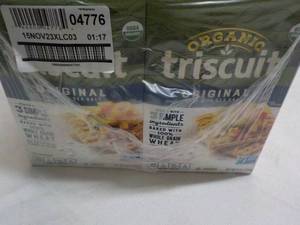 lot 52 image: 12 ct 9 oz Boxes Triscuit Crackers-...