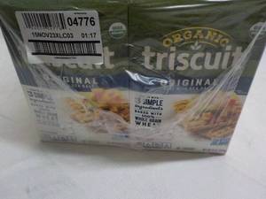 lot 53 image: 12 ct 9 oz Boxes Triscuit Crackers-...