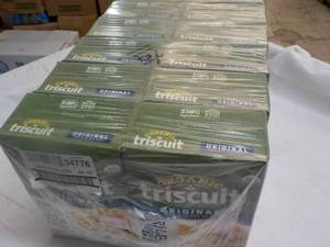 lot 54 image: 12 ct 9 oz Boxes Triscuit Crackers-...