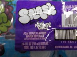 lot 60 image: 24pack Splash Acai Grape Flavored W...