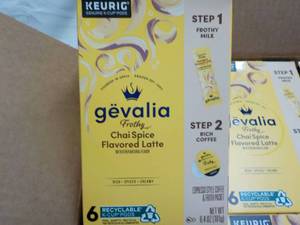 lot 75 image: 6ct Keurig Gevalia Chai Spice Flavo...