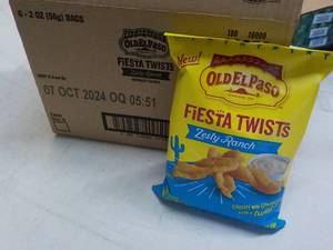 lot 90 image: 6 ct 2 oz bags Old El Paso Fiesta T...