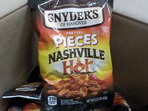 lot 93 image: Case of 2.5 oz bags Snyders Nashvi...