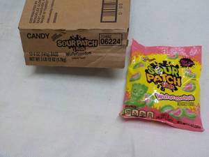 lot 101 image: 12ct 5oz bags Sour Patch Kids Water...