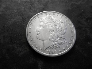 lot 9 image: 1890 S Morgan Silver Dollar