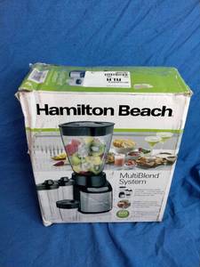 lot 138 image: Hamilton Beach MultiBlend Smoothie Blender with 4 Shatterproof BPA Free Jars and Lids
