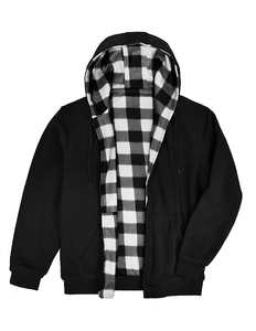 lot 139 image: Victory Mens Reversible Fleece Zippered Hoodie -  Charcoal Grey