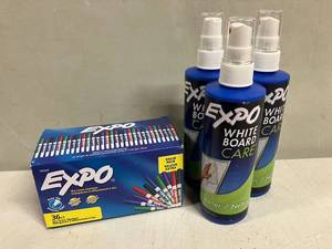lot 136 image: Dry Erase Markers and Board Cleaner