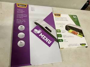 lot 142 image: Thermal Laminating Pouches