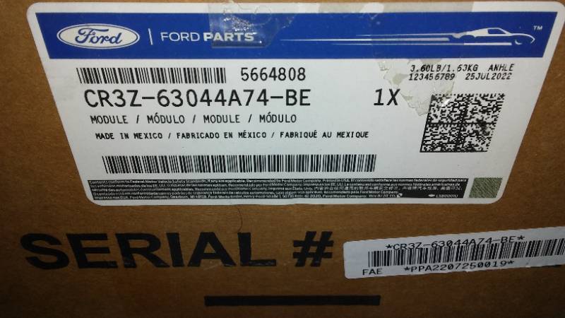 lot 716 image: Ford CR3Z-63044A74-BE MODULE - AIR BAG 2010-2012 Ford Mustang