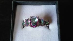 lot 973 image: Multi Colored Gemstone Ring.
