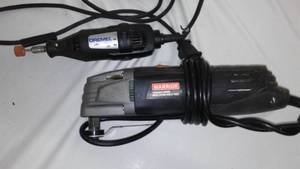 lot 778 image: Warrior Variable Speed Oscillating Multi-tool and Dremel 200 series.