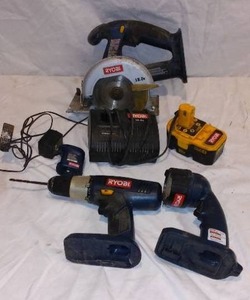 lot 444 image: Ryobi 18V Power Tools.
