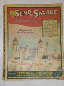 lot 471 image: MW Savage Send Savage Catalogue NO. 41 Fall and Winter 1922  1923.
