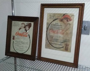 lot 770 image: Coca Cola 1913-1914 Framed Advertisement. (2)