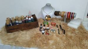 lot 821 image: Costume Jewerly, watches, Craft Paint and More.