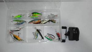 lot 823 image: Tackle, tackle Organizer and Quantum Dynamag Reel