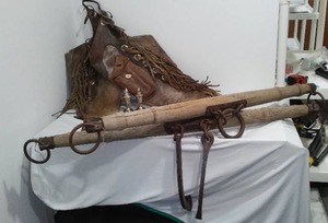 lot 826 image: Cowboy Lot. Chaps, Yoke and more.