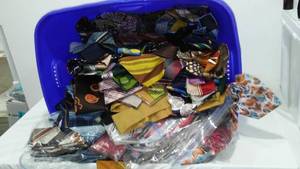 lot 859 image: HOMZ Covered Tote of Ties.