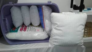 lot 880 image: Pillow Forms in Covered Tote.