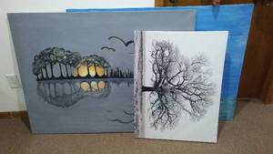 lot 912 image: Stretched Canvas Art (4)