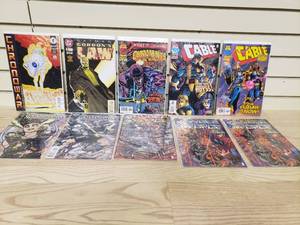 lot 8 image: Lot of 10 Cyber Force, Cyberella, Cable, Cannonballs, Batman Gordons law, Chronowear