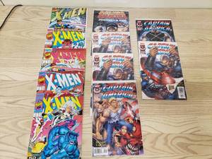 lot 18 image: Lot of Xmen, Captain America, Battle Star Galactica Comic Books