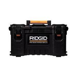 lot 11 image: RIDGID Pro Gear System Gen 2.0 Stackable Durable 22 in. Modular Tool Box Storage With Heavy Duty Latches and Handles Customer Returns See Pictures