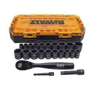 lot 13 image: DEWALT 38 in. Drive Combination Deep Impact Socket Set with Ratchet (23-Piece)  Customer Returns See Pictures