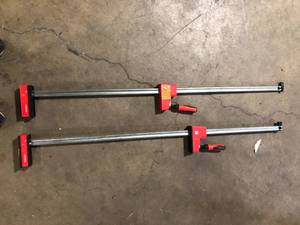 lot 20 image: BESSEY K-Body REVOlution (KRE) 50 in. Capacity Parallel Clamp with Composite Plastic Handle and 3-34 in. Throat Depth Customer Returns See Pictures