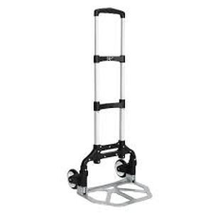 lot 35 image: Karl home 165 lbs. Capacity Aluminium Folding Dolly Push Hand Truck in Black     Customer Returns See Pictures
