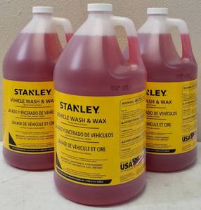lot 13 image: Stanley (3) Vehicle Wash & Wax - (1 Gallon each) of Pressure Washer Detergent for Vehicles