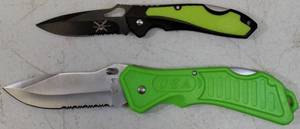lot 25 image: (1) Tac Extreme Tac - X Lockback Pocket Knife & (1) Buck Shot Pocket Knife - Mustang Trapper (View Photos) NEW