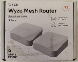 lot 58 image: Wyze Mesh Router - Dual Band Wi - Fi 6 - 2 Pack