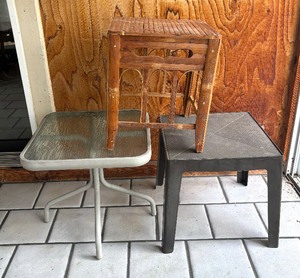 lot 26 image: Three Patio Accent Tables