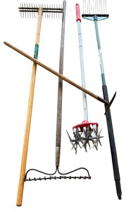 lot 125 image: Garden Tools Including Tilling, Rakes and More