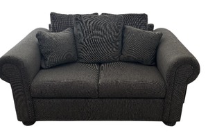 Beautiful Upholstered Love Seat with Three Pillow in Green, Red and White