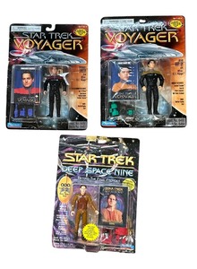 lot 115 image: Three Vintage Star Trek Collectable Figurines, New in Package including Star Trek Security Chief Odo Figurine