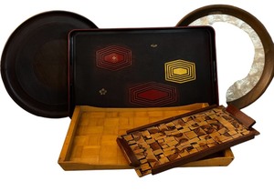 lot 225 image: Beautiful Unique Trays from Japan including Round, Rectangular and More