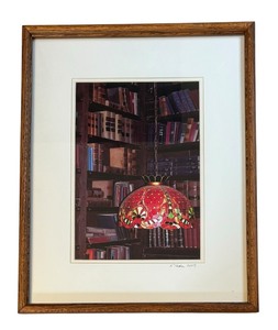 lot 207 image: Lamp in the Library Artistic Photographic Print by Kathryn A. Hara