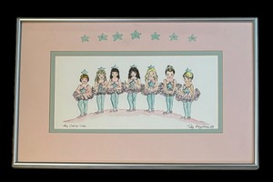 lot 218 image: The Chorus Line Original Framed Artwork by Judy Hagstrom