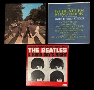 lot 249 image: Three Beatles Record Albums including A Hard Days Night, Beatles Record Album Abbey Road and The Beatles Songbook