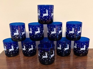 lot 312 image: Eleven Libbey Reindeer Lowball Glasses